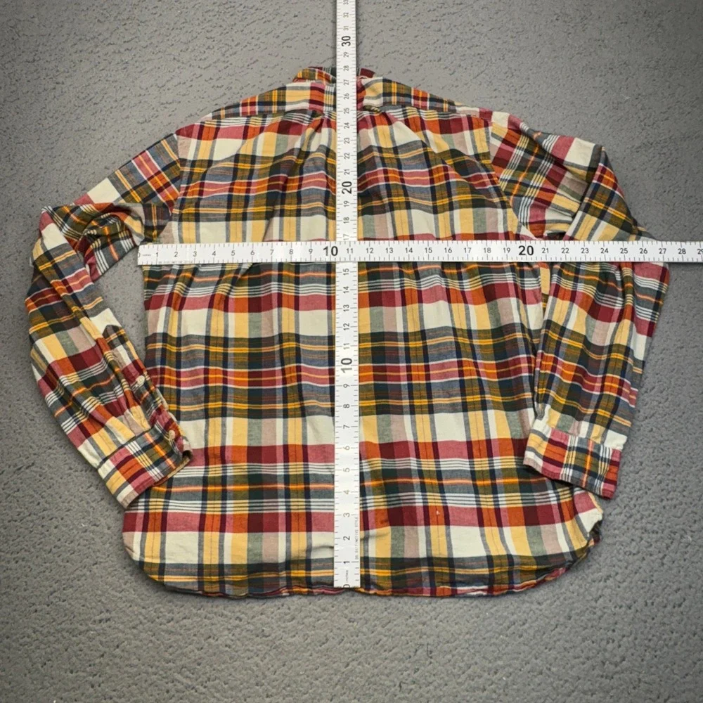 Vintage Polo Ralph Lauren Shirt Mens Large Blue Red Plaid Button Down Casual 90s